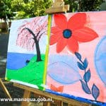 Niños y jóvenes de Managua participan en exhibición de pintura y elaboración de retratos